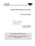 Enterprise Risk Management Framework, Exposure Draft for Public Comment