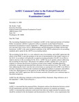 AcSec comment letter to the Federal Financial Institutions Examination Council.