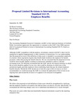 AICPA's comment to Proposal limited revisions to International Accounting Standards IAS 19, Employee benefits.