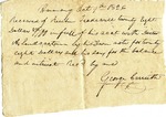 Receipt, 9 October 1826 by George Carruth and Reuben Treadwell