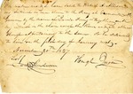 Receipt, Hugh Quin selling Quin's Ferry to Robert A. Allison, 20 November 1827 by Hugh Quin