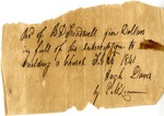 Receipt, 24 February 1841 by Hugh Davis and G. McLean