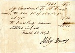 Receipt, 21 March 1842 by Author Unknown
