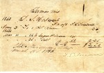 Receipt, 1843 by Timmons Louis Treadwell