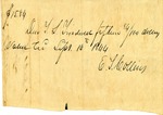 Promissory Note, 14 September 1844 by E. T. Collins