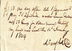 Promissory Note, 10 January 1844