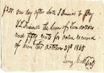 Promissory Note, 29 October 1845 by Leroy Cook