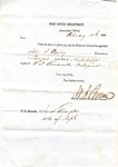 Post Office Appointment, 10 February 1849