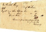 Receipt, 23 January 1849