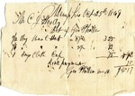 Receipt, 25 October 1849 by Author Unknown