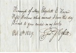 Receipt, 4 October 1849 by George G. Cossitt