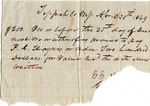 Promissory Note, 30 April 1849
