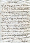 Record of meeting about Female Academy, Marshall County, MS, 23 January 1850 by Richard Puckett and Timmons Louis Treadwell