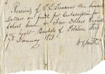 Receipt, 7 January 1851