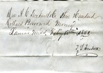 Receipt, 18 February 1851 by Timmons Louis Treadwell
