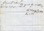 Receipt, 14 January 1851 by Author Unknown