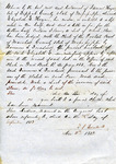 Last will and testament addendum, 11 November 1853