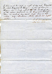 Announcement of the death of slave named Andrew, 22 November 1853