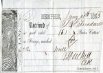 Cotton receipt, 20 January 1853