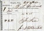 Cotton receipt, 23 October 1853