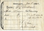 Cotton receipt, 11 November 1853 by J. B. Bouchell and H. Lane