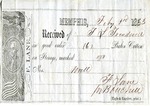 Cotton receipt, 3 February 1853
