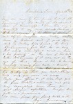 Announcement of gift of writing desk, 12 April 1854 by Allison C. Treadwell