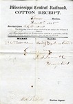 Cotton receipt, 15 December 1855 by Mississippi Central Railroad Company (1897-1967) and F. Lane and Company