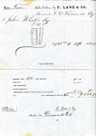 Cotton receipt, 20 December 1856 by F. Lane and Company and John Kirk