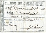 Cotton receipt, 6 December 1858 by Mississippi Central Railroad Company (1897-1967) and F. Lane and Company