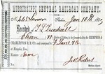 Cotton receipt, 10 January 1859 by Mississippi Central Railroad Company (1897-1967) and F. Lane and Company
