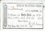 Receipt, 28 October 1859 by Southern Herald