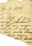 Fragment of letter, 12 July 1853 by Author Unknown