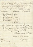 Receipt for bond, 1864