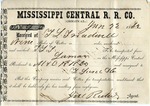 Cotton receipt, 22 January 1862 by Mississippi Central Railroad Company (1897-1967) and F. Lane and Company