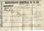 Cotton receipt, 22 January 1862