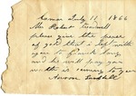 Aaron Londdell to Robert Treadwell, 11 July 1866 by Aaron Londdell
