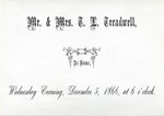 Invitation, 5 December 1866