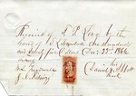 Receipt, 22 December 1866 by Daniel Abbott and William Loundes Treadwell