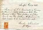Receipt, 20 October 1866 by Meacham and Treadwell