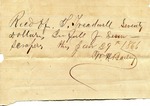 Receipt, 29 January 1866 by W. H. Bailey