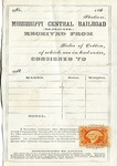 Cotton receipt, 17 December 1866 by Mississippi Central Railroad Company (1897-1967) and Meacham and Treadwell
