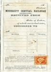 Cotton receipt, 14 December 1866 by Mississippi Central Railroad Company (1897-1967) and Meacham and Treadwell