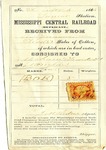 Cotton receipt, 6 November 1866 by Mississippi Central Railroad Company (1897-1967) and Meacham and Treadwell