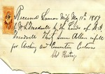 Receipt, 11 May 1867 by Charles Hastings