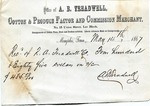 Receipt, 14 May 1867 by Arthur Barlow Treadwell