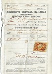 Cotton receipt, 12 February 1867 by Mississippi Central Railroad Company (1897-1967) and Meacham and Treadwell