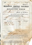 Cotton receipt, 21 September 1867 by Mississippi Central Railroad Company (1897-1967) and Meacham and Treadwell