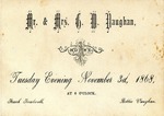 Invitation, 3 November 1868 by G. W. Naughan