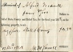 Relief tax receipt, 1868